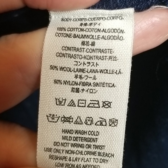 Free People Button Down Blue Aztec Shirt - Picture 7 of 9